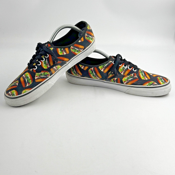 VANS Late Night Hamburger Burger Shoes MENS Size 11 Black Skateboard Sneakers - Picture 4 of 11